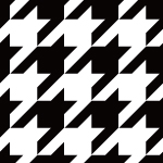 白黒のハウンドトゥース 千鳥格子 パターン 無料シームレスパターン素材 ダウンロードサイト