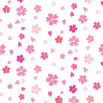 桜舞い散ようなイラストパターン 無料シームレスパターン素材 ダウンロードサイト